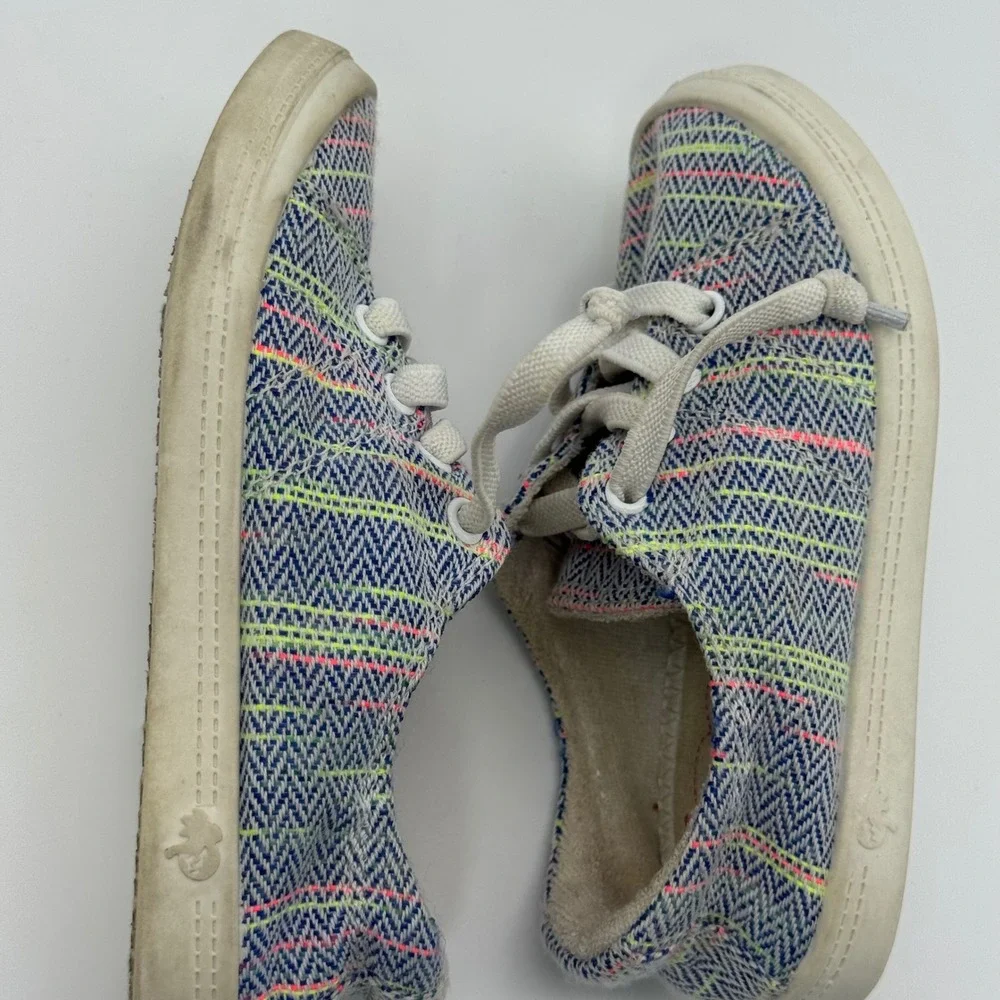 Lil‎ Lollies Girls Size 8M Blue Multi Chevron Textile Comfort Fit Sneakers